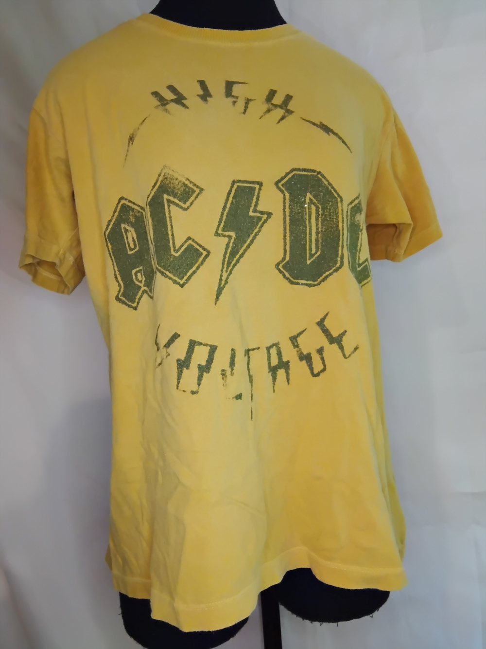 AC/DC Yellow Graphic Tee with Green Logo